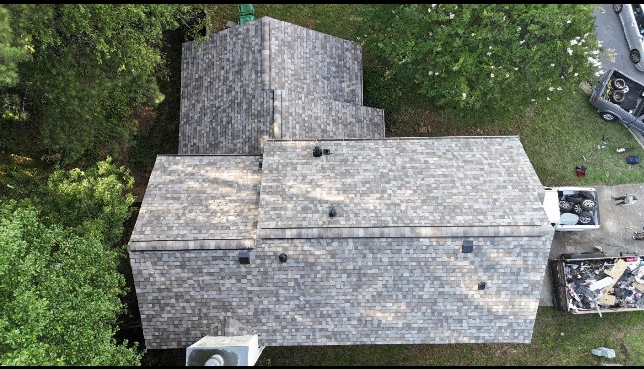 Finished roof aerial