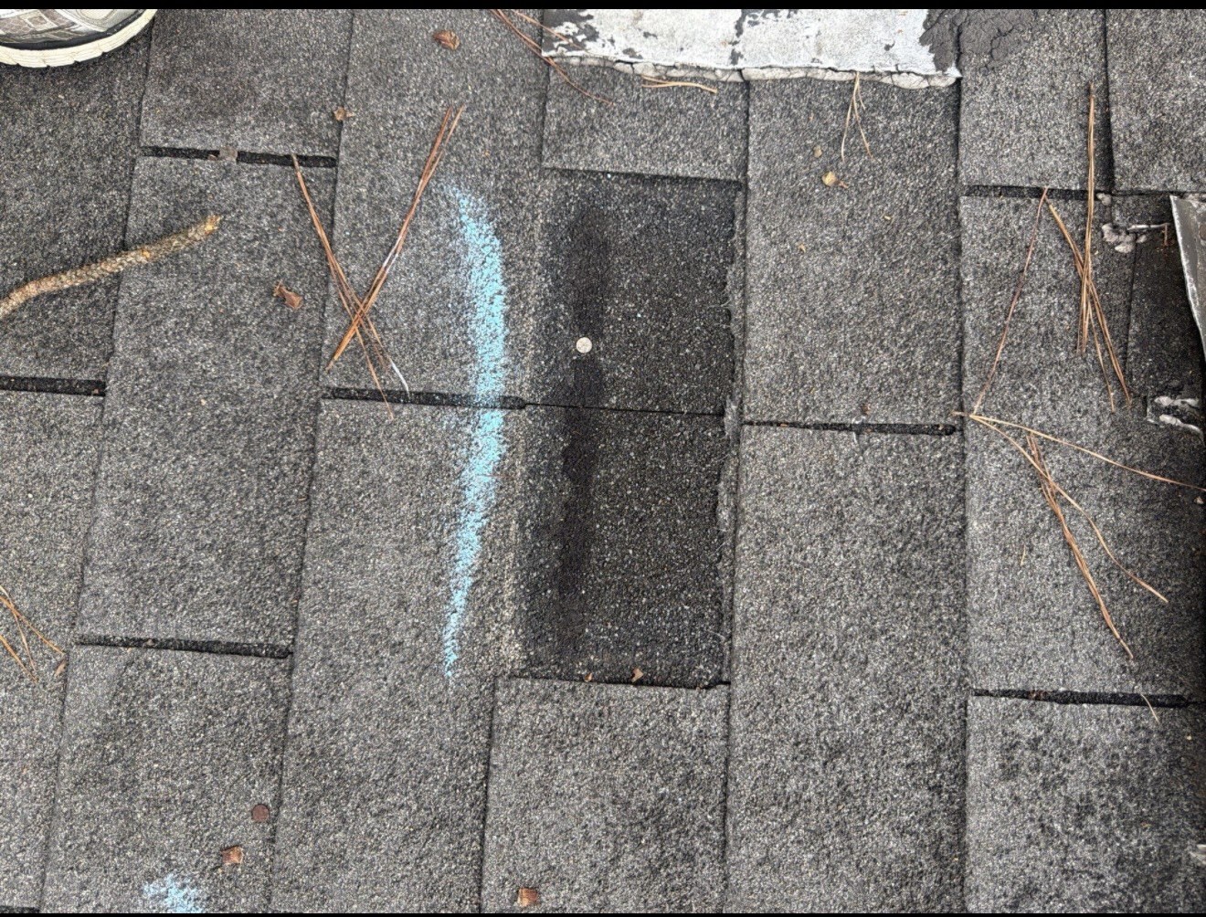 Roof inspection shingle damage